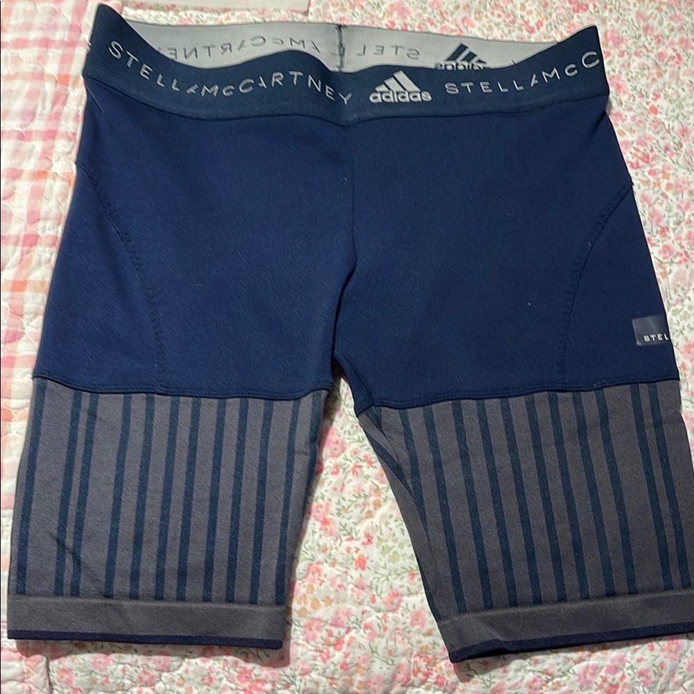 Adidas Stella McCartney Navy and Gray Shorts